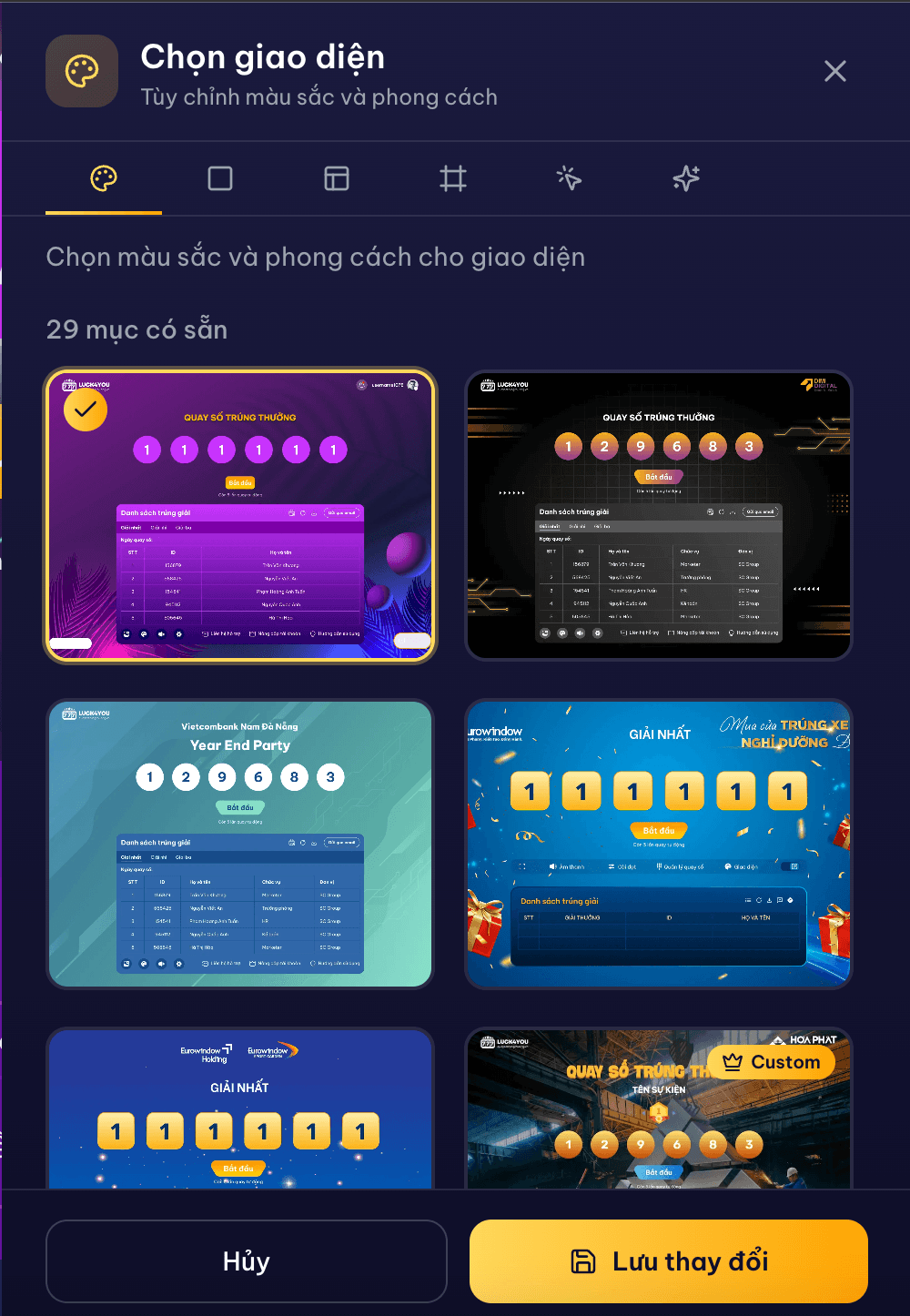 29 theme cards - Tiệc cuối năm, Team Building, Tri ân KH