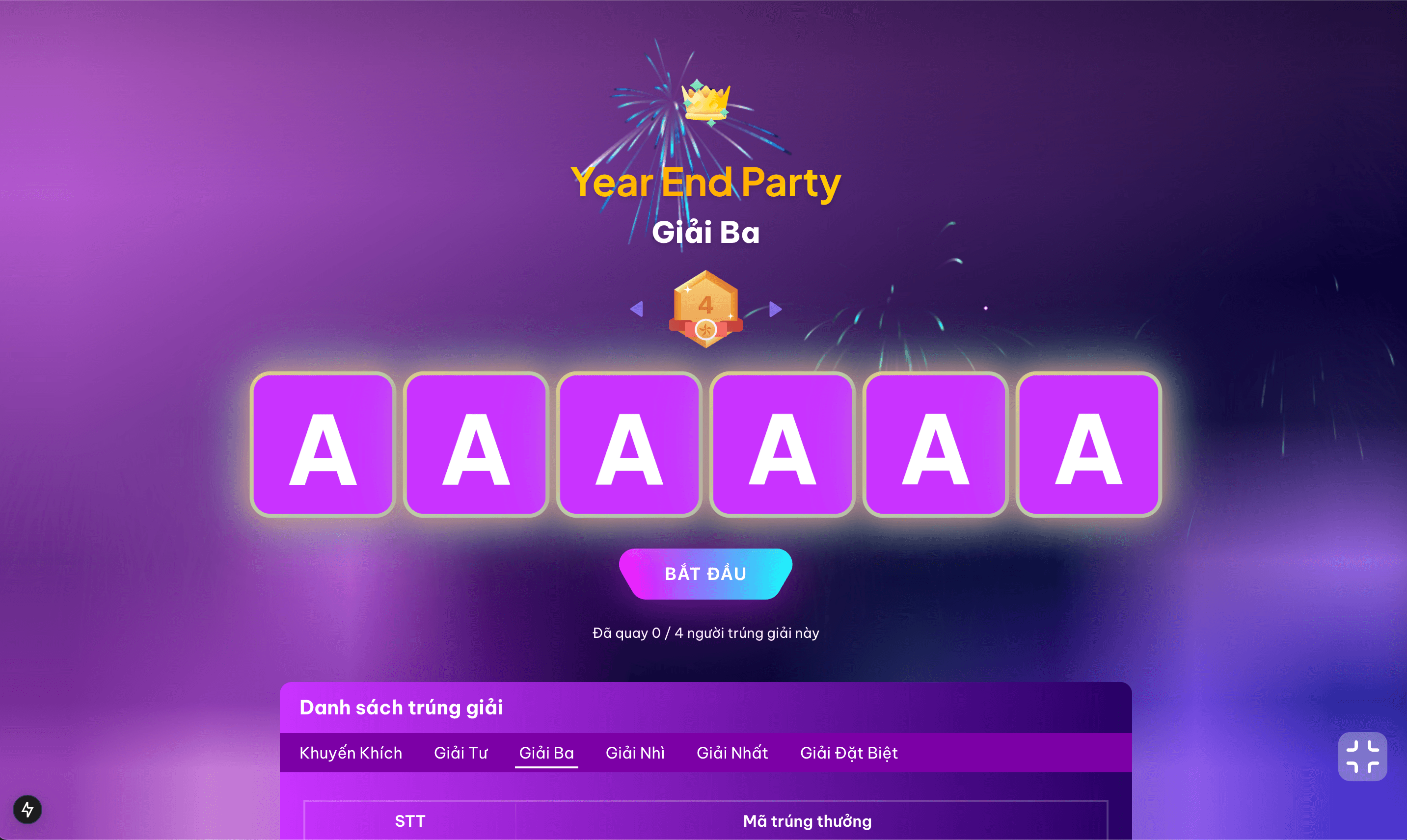 Modal "Danh sách quay số" - Xem và quản lý người tham gia